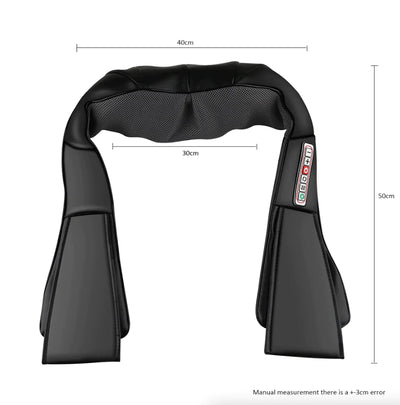 Back, Neck and Shoulder Massager with Heat Deep Tissue 3D Kneading Pillow