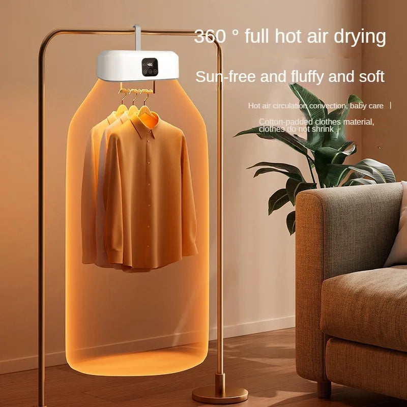 Compact Portable Clothes Dryer – Remote-Controlled