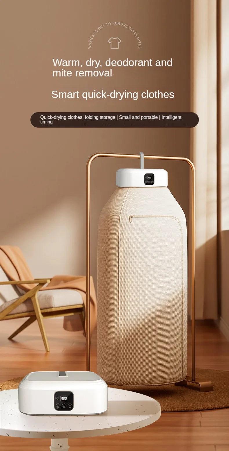 Compact Portable Clothes Dryer – Remote-Controlled