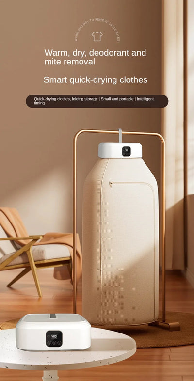 Compact Portable Clothes Dryer – Remote-Controlled