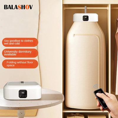 Compact Portable Clothes Dryer – Remote-Controlled