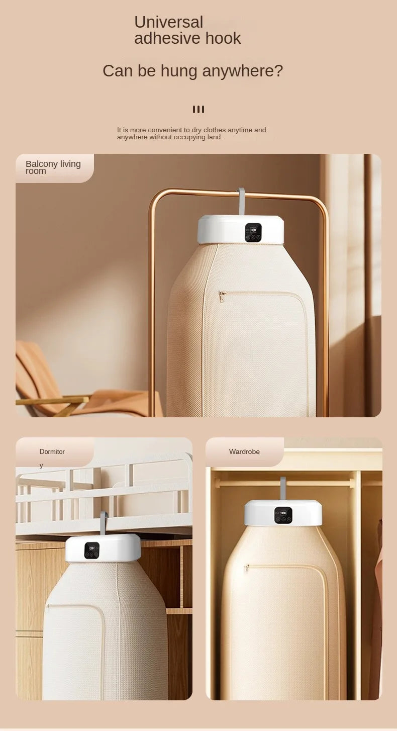 Compact Portable Clothes Dryer – Remote-Controlled