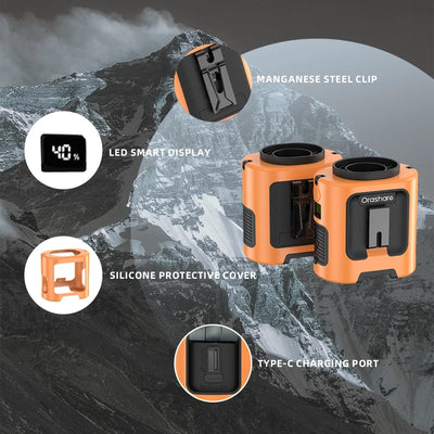 Orashare K200 – Turbo Waist Fan & Powerbank Combo ️‍😍❄️